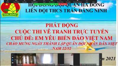 Trường THCS Trần Đăng Ninh phát động cuộc thi vẽ tranh trực tuyến chủ đề "Em yêu biển đảo Việt Nam"
