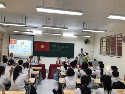 Đại hội chi Đội trường THCS Trần Đăng Ninh thành công tốt đẹp